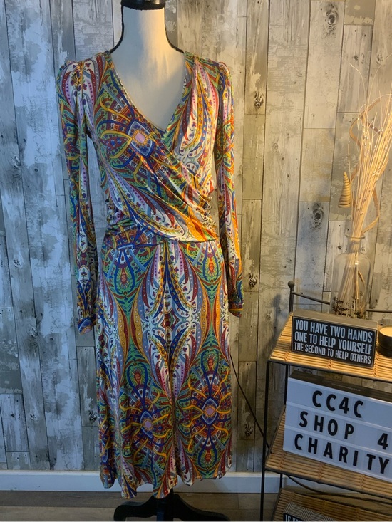 Etro Dresses & Skirts - Etro Multicolor Paisley Long-Sleeve Wrap Dress